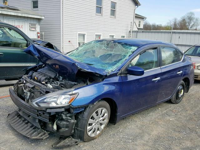 3N1AB7AP3GY238589 - 2016 NISSAN SENTRA S BLUE photo 2