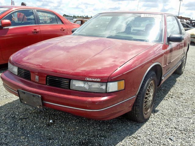 1G3WH14T1MD334839 - 1991 OLDSMOBILE CUTLASS SU RED photo 2