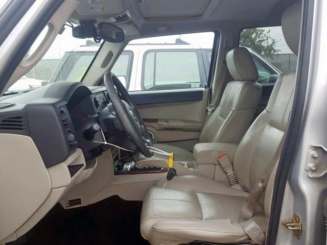 1J8HH58N97C580861 - 2007 JEEP COMMANDER SILVER photo 5