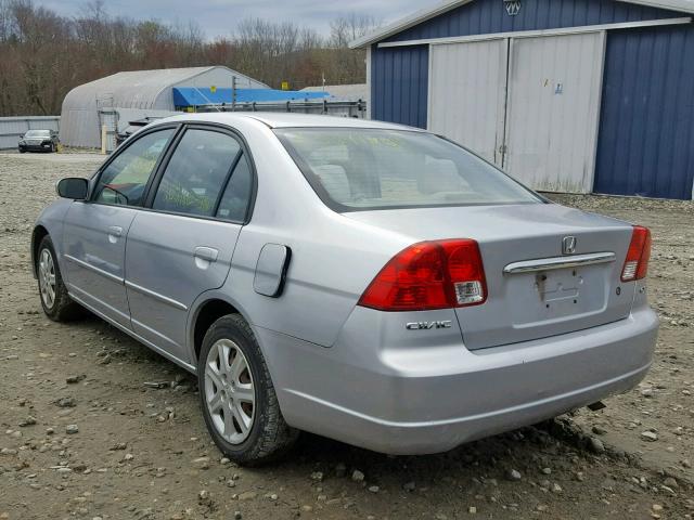 2HGES267X3H526329 - 2003 HONDA CIVIC EX SILVER photo 3