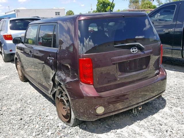 JTLKE50E191094775 - 2009 TOYOTA SCION XB 勃艮第红 照片 3