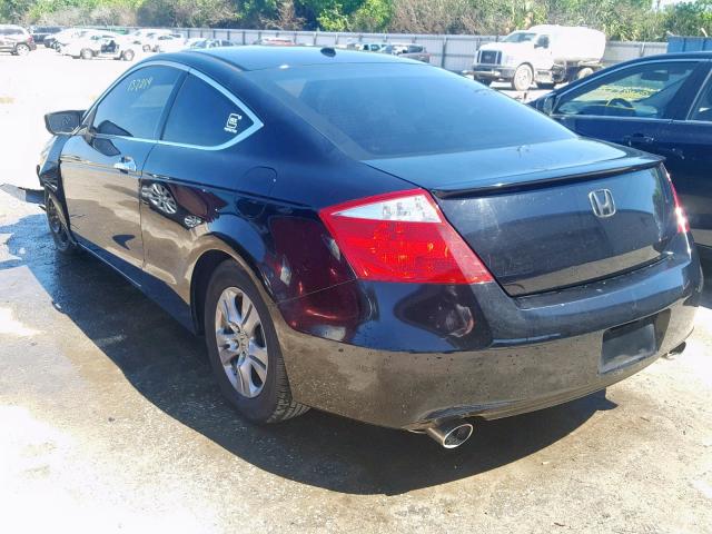 1HGCS22809A010591 - 2009 HONDA ACCORD EXL BLACK photo 3