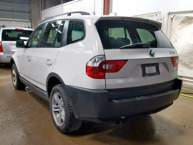 WBXPA93465WD03244 - 2005 BMW X3 3.0I WHITE photo 3