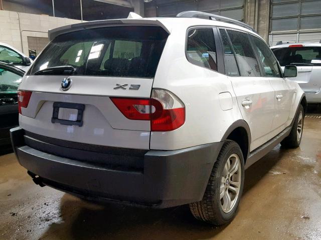 WBXPA93465WD03244 - 2005 BMW X3 3.0I WHITE photo 4