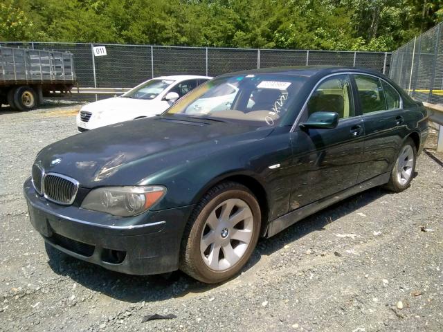 WBAHL835X7DT07904 - 2007 BMW 7 SERIES GREEN photo 2