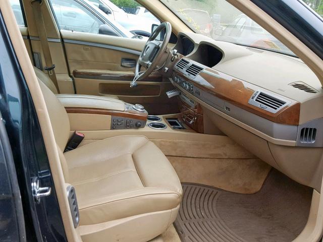 WBAHL835X7DT07904 - 2007 BMW 7 SERIES GREEN photo 5