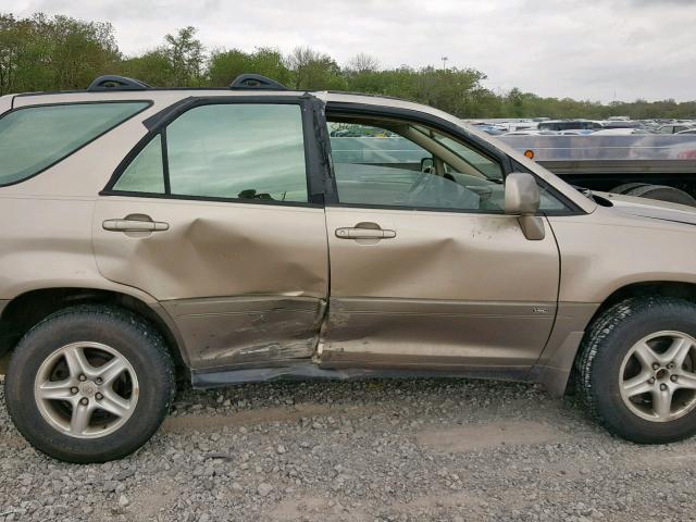 JTJHF10U920265106 - 2002 LEXUS RX 300 BEIGE photo 9