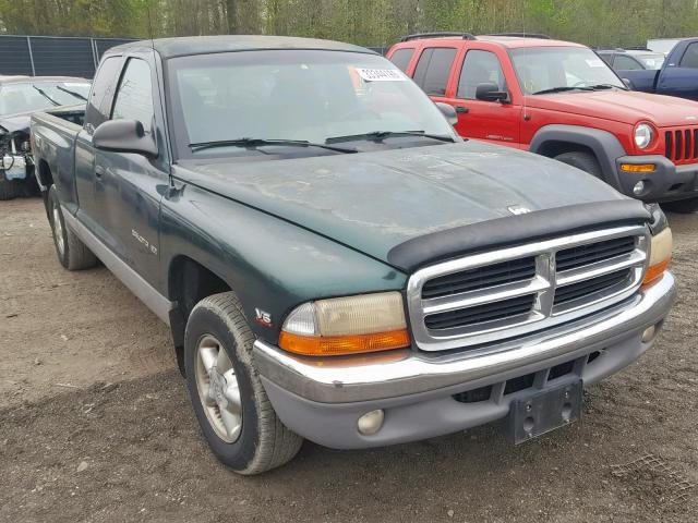 1B7GL22X1WS529076 - 1998 DODGE DAKOTA GREEN photo 1