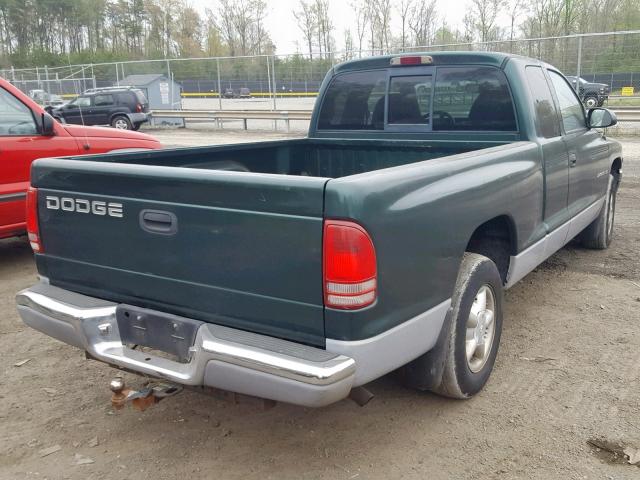 1B7GL22X1WS529076 - 1998 DODGE DAKOTA GREEN photo 4