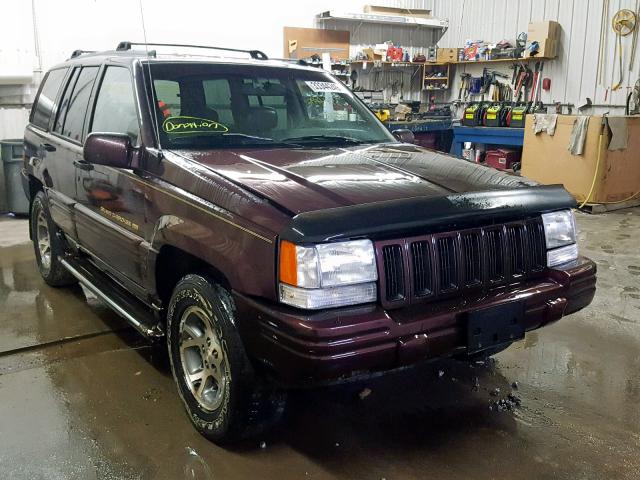 1J4GZ78YXTC379674 - 1996 JEEP GRAND CHER MAROON photo 1