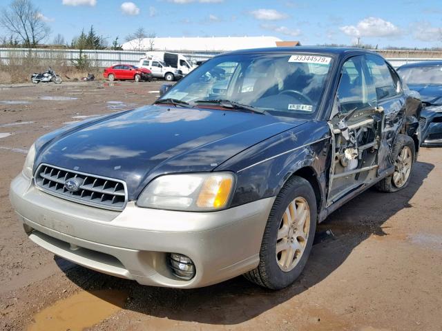 4S3BE686637202438 - 2003 SUBARU LEGACY OUT BLUE photo 2