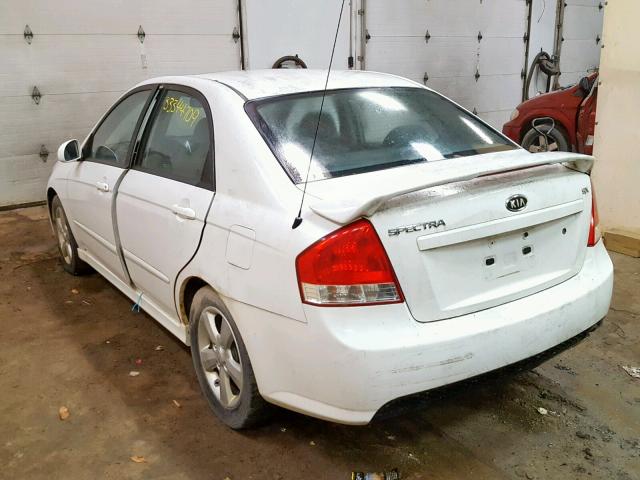 KNAFE121585012194 - 2008 KIA SPECTRA EX WHITE photo 3