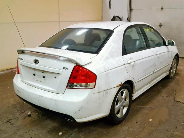 KNAFE121585012194 - 2008 KIA SPECTRA EX WHITE photo 4