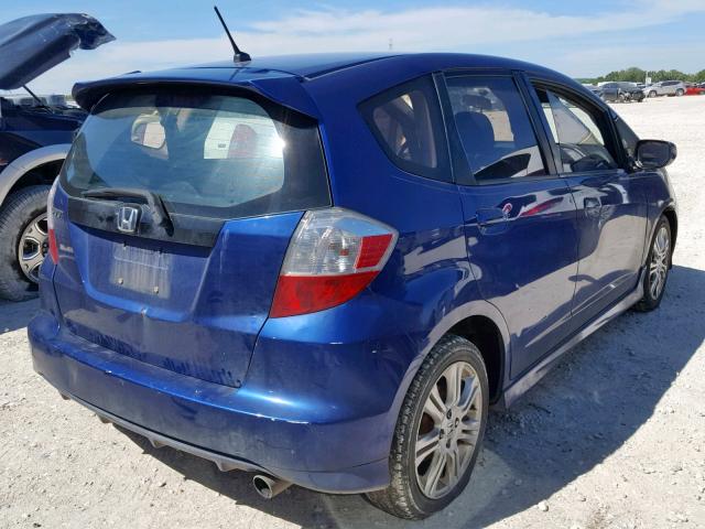 JHMGE8H46AC022461 - 2010 HONDA FIT SPORT BLUE photo 4