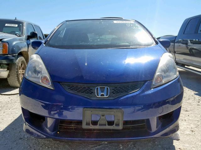 JHMGE8H46AC022461 - 2010 HONDA FIT SPORT BLUE photo 9