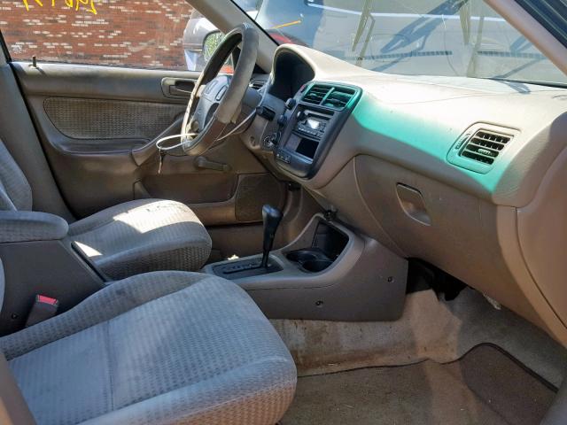 2HGEJ6612YH550556 - 2000 HONDA CIVIC BASE GREEN photo 5