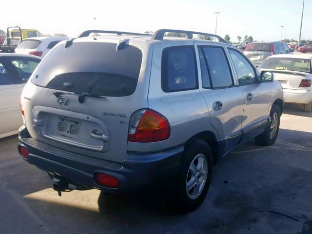 KM8SC13D73U430928 - 2003 HYUNDAI SANTA FE G SILVER photo 4