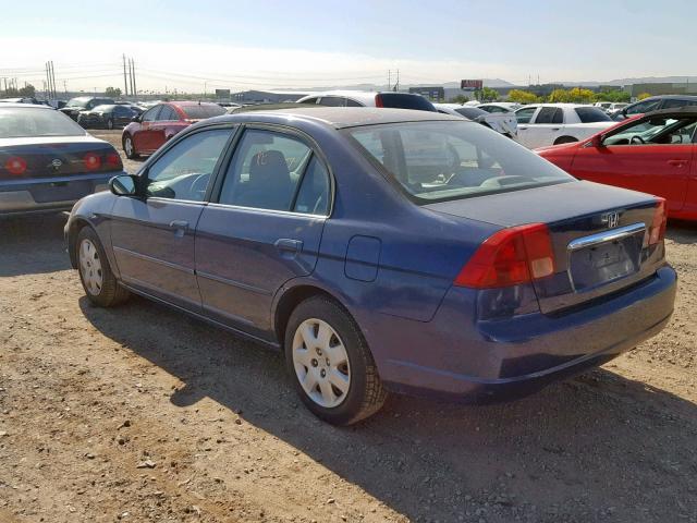 1HGES26731L054717 - 2001 HONDA CIVIC EX BLUE photo 3