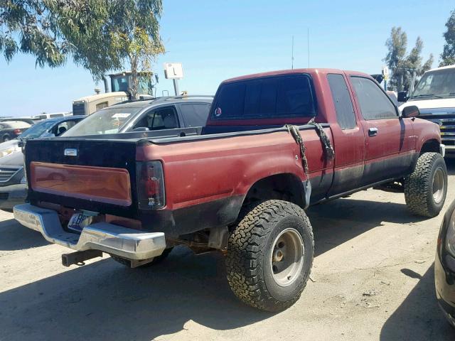 JT4VN13D5K0000980 - 1989 TOYOTA PICKUP 1/2 MAROON photo 4