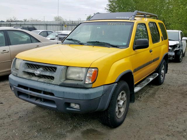 5N1ED28Y2YC522571 - 2000 NISSAN XTERRA XE YELLOW photo 2