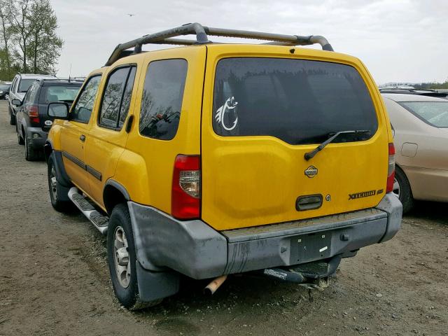 5N1ED28Y2YC522571 - 2000 NISSAN XTERRA XE YELLOW photo 3