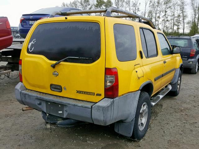 5N1ED28Y2YC522571 - 2000 NISSAN XTERRA XE YELLOW photo 4