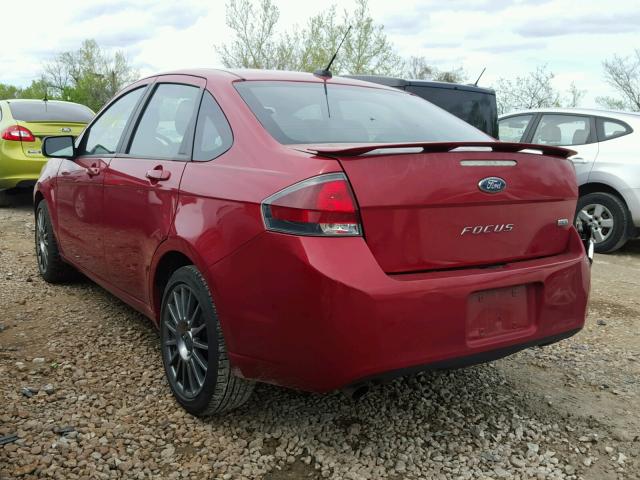 1FAHP3GN0BW148429 - 2011 FORD FOCUS SES RED photo 3