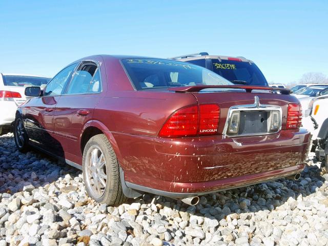 1LNHM87A02Y659023 - 2002 LINCOLN LS RED photo 3