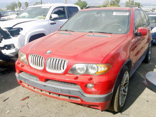5UXFA93574LE81857 - 2004 BMW X5 4.8IS RED photo 2