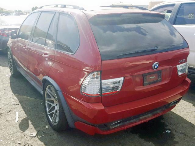 5UXFA93574LE81857 - 2004 BMW X5 4.8IS RED photo 3