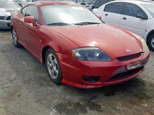 KMHHM65D45U164109 - 2005 HYUNDAI TIBURON RED photo 1