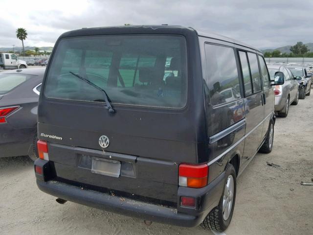 WV2KB47091H141721 - 2001 VOLKSWAGEN EUROVAN GL BLACK photo 4