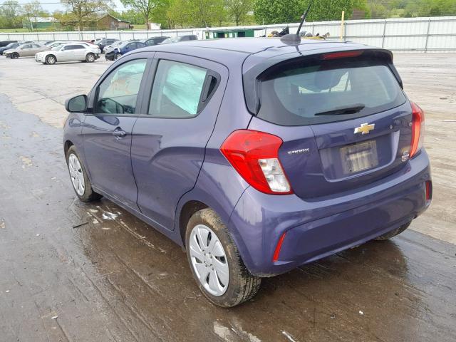 KL8CB6SA1GC635990 - 2016 CHEVROLET SPARK LS PURPLE photo 3