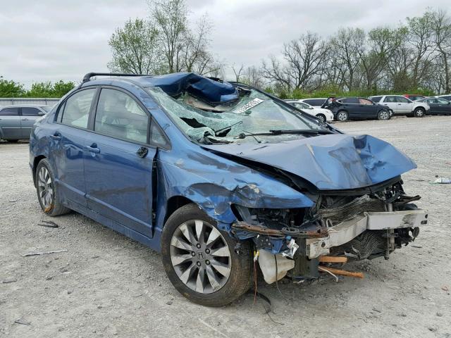 19XFA1F98AE028933 - 2010 HONDA CIVIC EXL BLUE photo 1