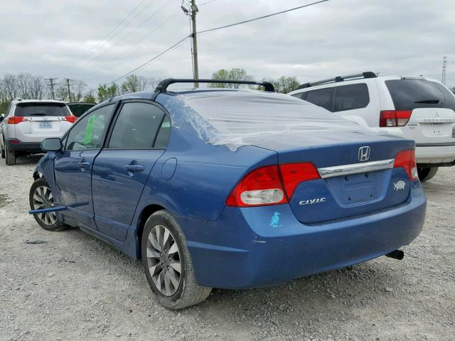 19XFA1F98AE028933 - 2010 HONDA CIVIC EXL BLUE photo 3