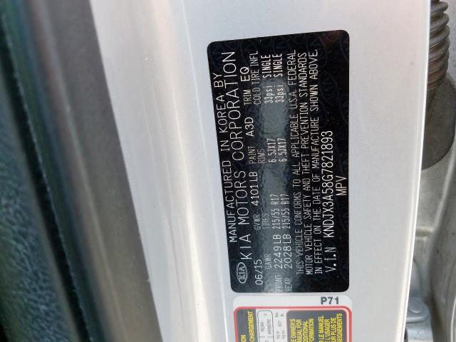 KNDJX3A58G7821893 - 2016 KIA SOUL !  foto 10