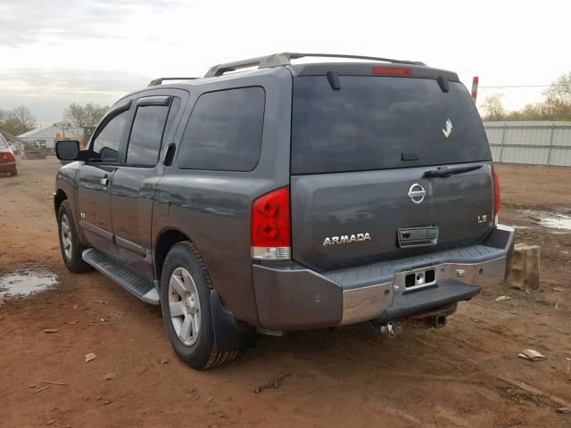 5N1AA08B55N704711 - 2005 NISSAN ARMADA SE GRAY photo 3