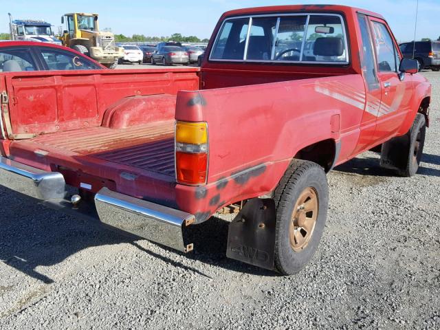 JT4RN67D4H5075626 - 1987 TOYOTA PICKUP XTR RED photo 4