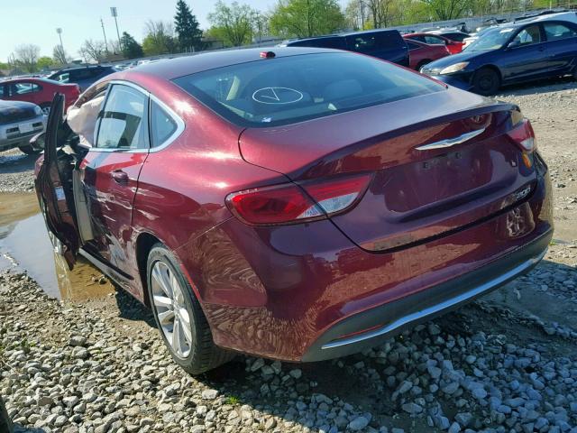 1C3CCCAB4FN595070 - 2015 CHRYSLER 200 LIMITE MAROON photo 3