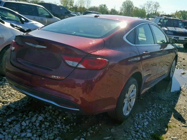 1C3CCCAB4FN595070 - 2015 CHRYSLER 200 LIMITE MAROON photo 4