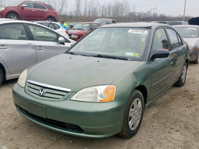 2HGES16113H565462 - 2003 HONDA CIVIC DX GREEN photo 2