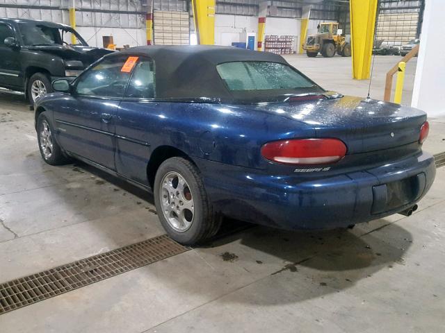 3C3EL55H3YT282453 - 2000 CHRYSLER SEBRING JX BLUE photo 3