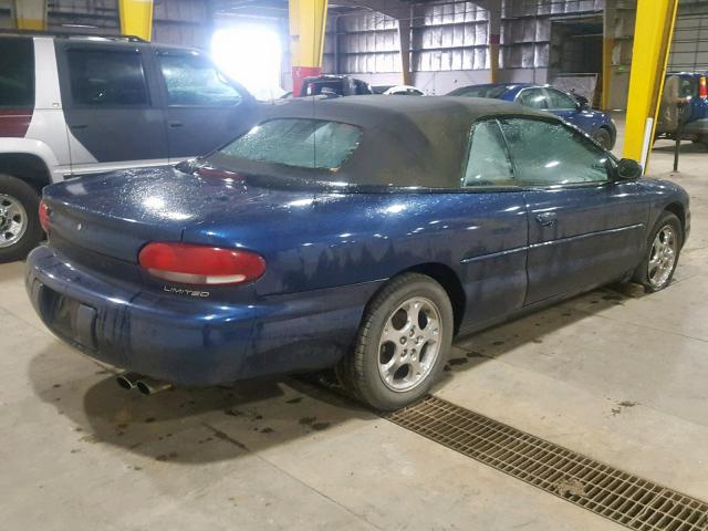 3C3EL55H3YT282453 - 2000 CHRYSLER SEBRING JX BLUE photo 4