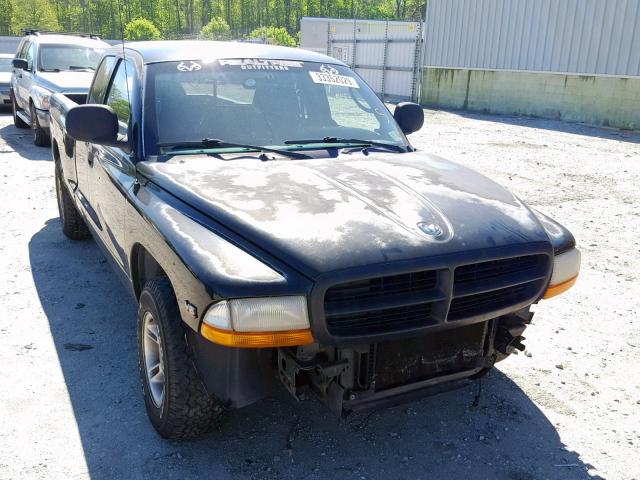 1B7GL22X4YS682215 - 2000 DODGE DAKOTA BLACK photo 1