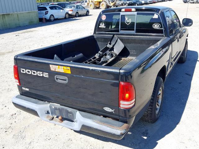 1B7GL22X4YS682215 - 2000 DODGE DAKOTA BLACK photo 4