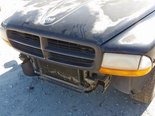 1B7GL22X4YS682215 - 2000 DODGE DAKOTA BLACK photo 9