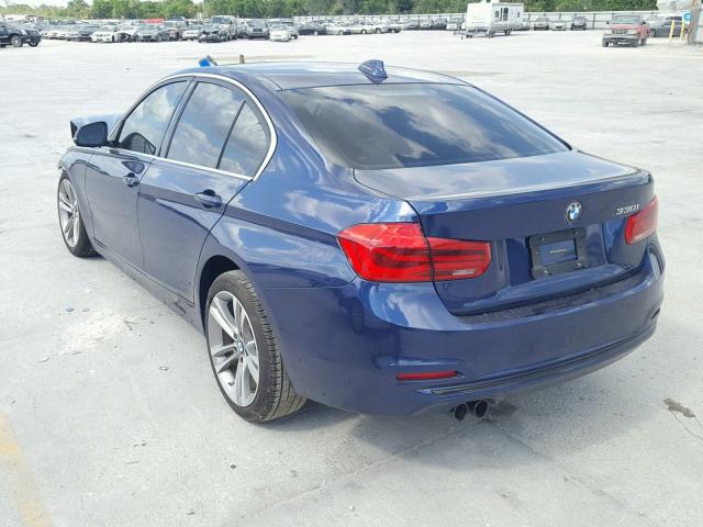 WBA8B9G33HNU55390 - 2017 BMW 330 I BLUE photo 3