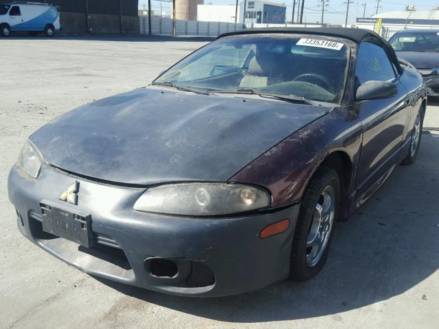 4A3AX35G0WE118243 - 1998 MITSUBISHI ECLIPSE SP BURGUNDY photo 2