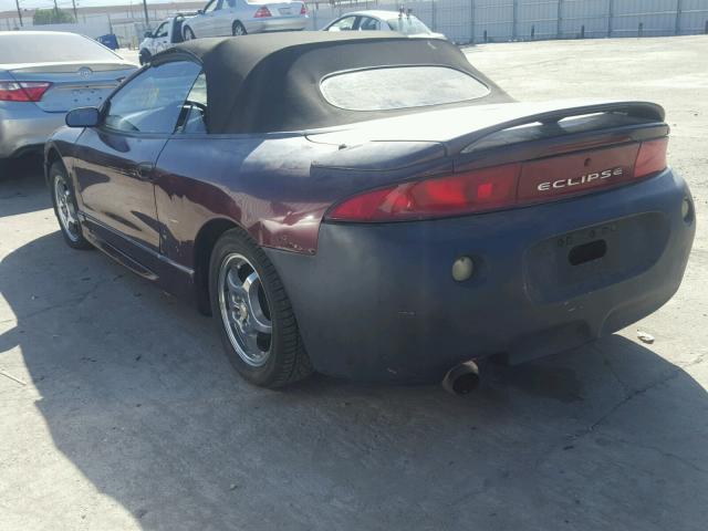 4A3AX35G0WE118243 - 1998 MITSUBISHI ECLIPSE SP BURGUNDY photo 3