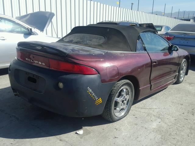 4A3AX35G0WE118243 - 1998 MITSUBISHI ECLIPSE SP BURGUNDY photo 4